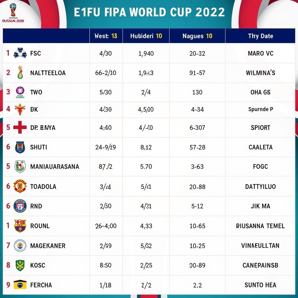 Lịch thi đấu World Cup 2022