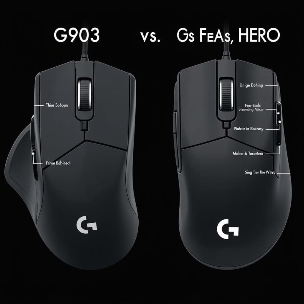 Hình ảnh so sánh tổng quan Logitech G903 và G903 Hero