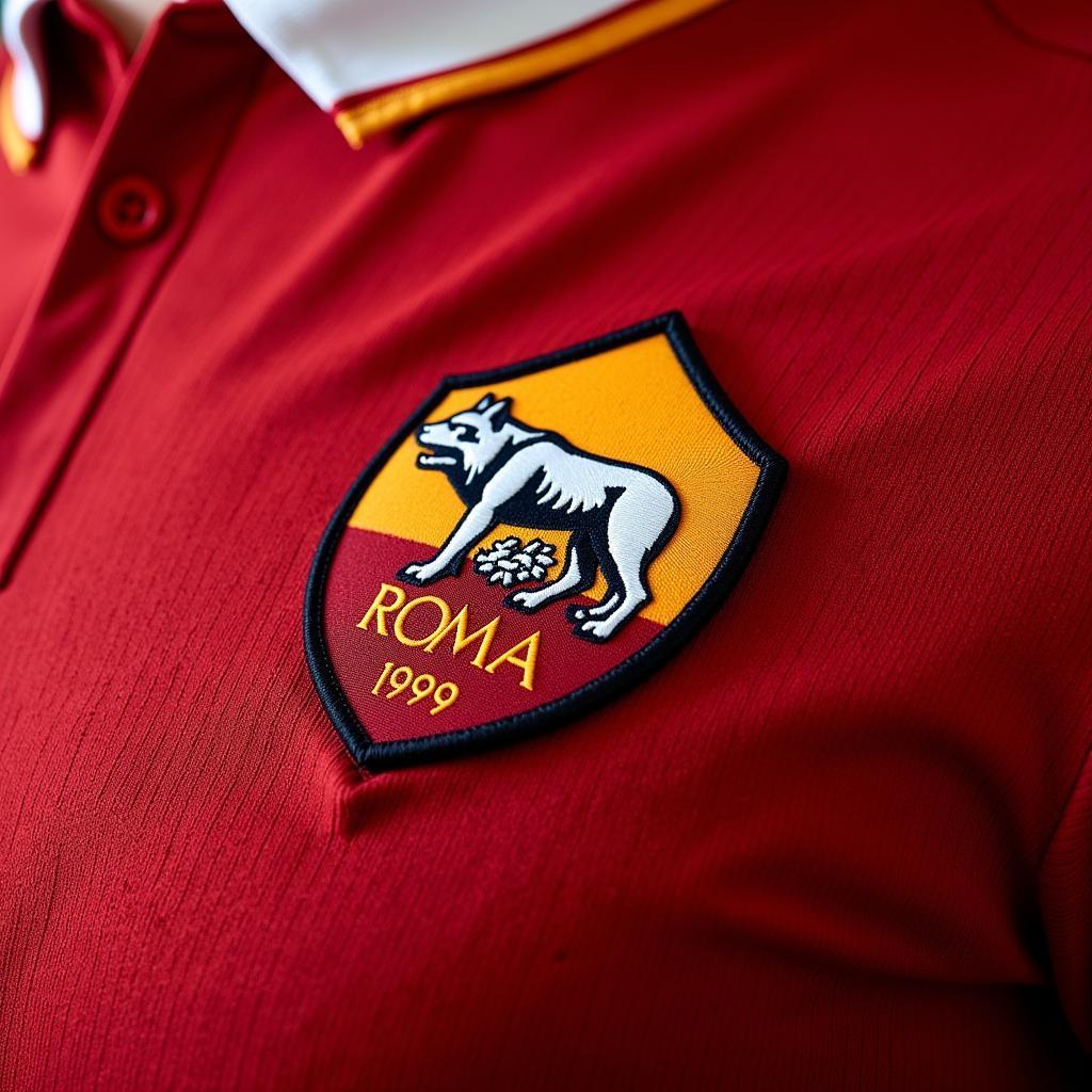 Logo AS Roma trên áo đấu