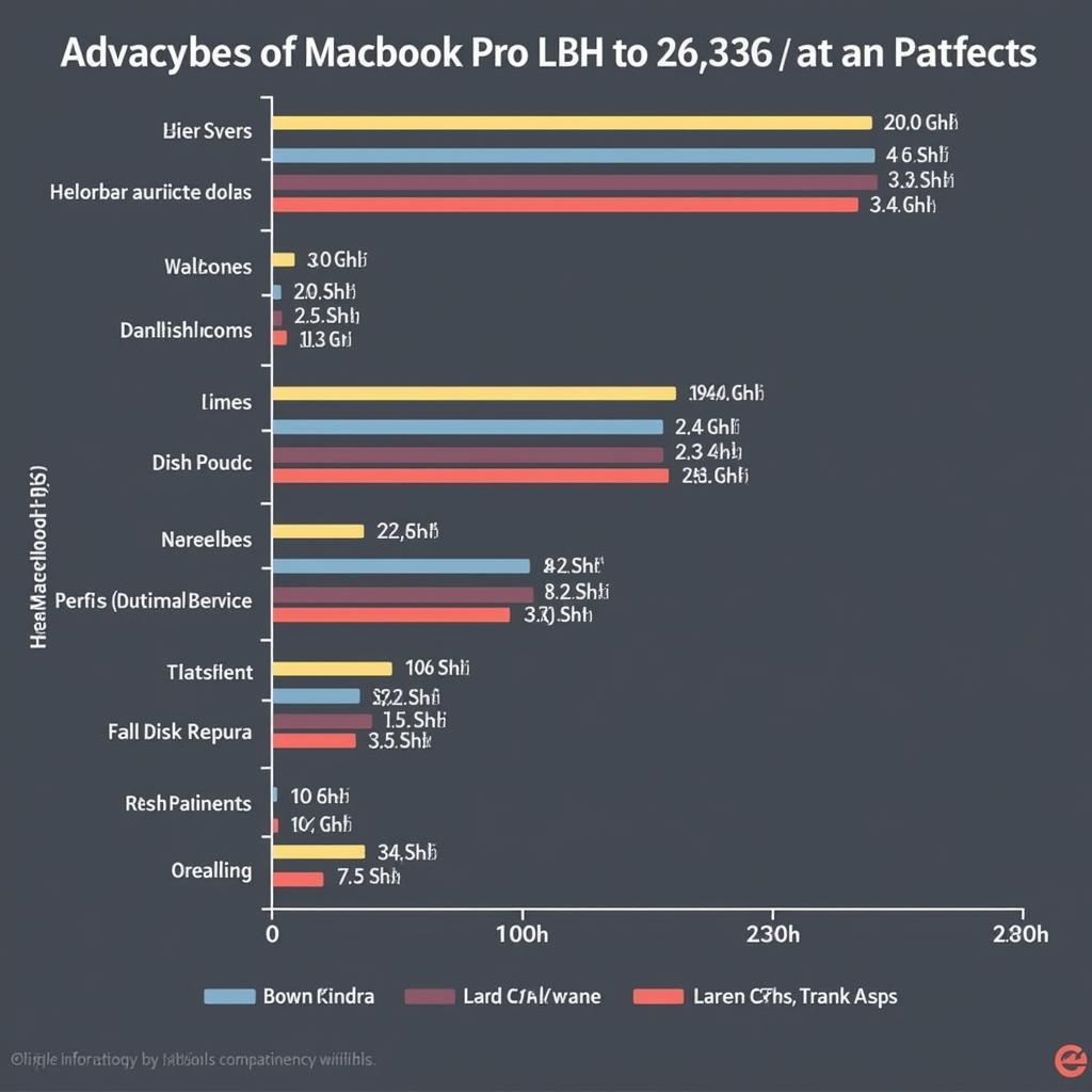 Biểu đồ so sánh hiệu năng Macbook Pro 2015 2.5GHz và 2.8GHz