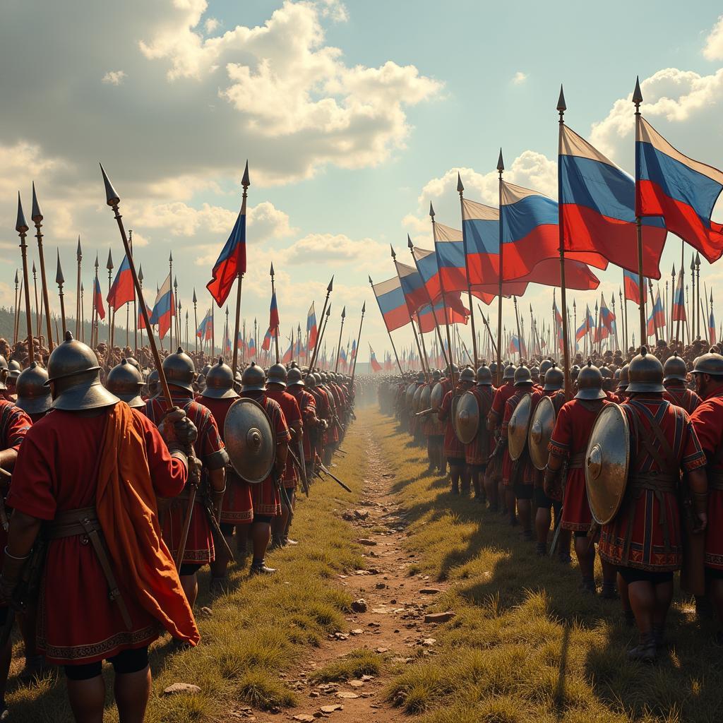 The Macedonian Phalanx facing off against Russian Streltsy