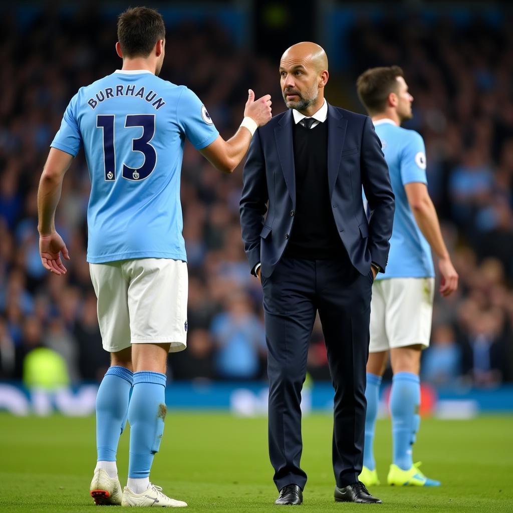 HLV Pep Guardiola chỉ đạo Man City