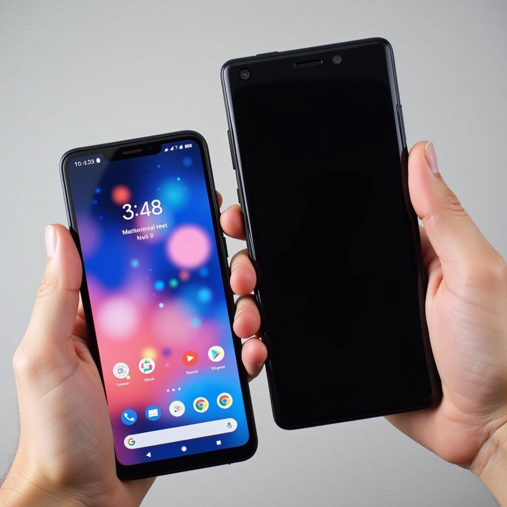 Màn hình Google Pixel 2 XL và Pixel 2