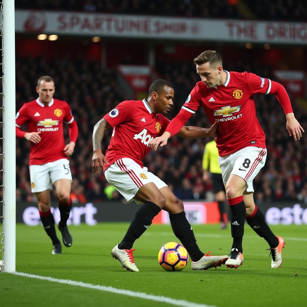 Man United tấn công mạnh mẽ khung thành Sheffield United