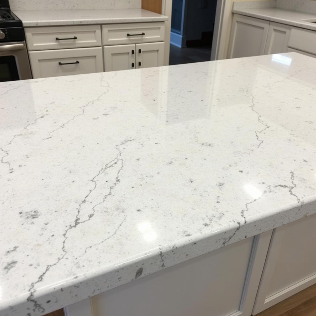 Mẫu đá granite trắng cho bếp