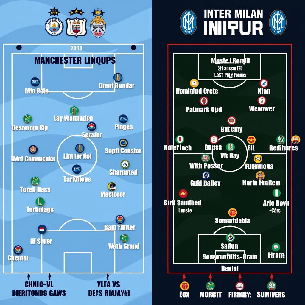 Đội hình dự kiến MC vs Inter