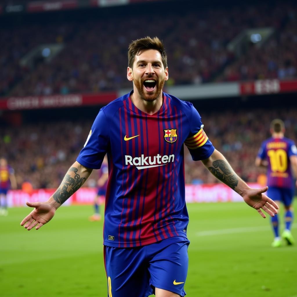 Messi ghi bàn thắng đẹp mắt trong màu áo Barca