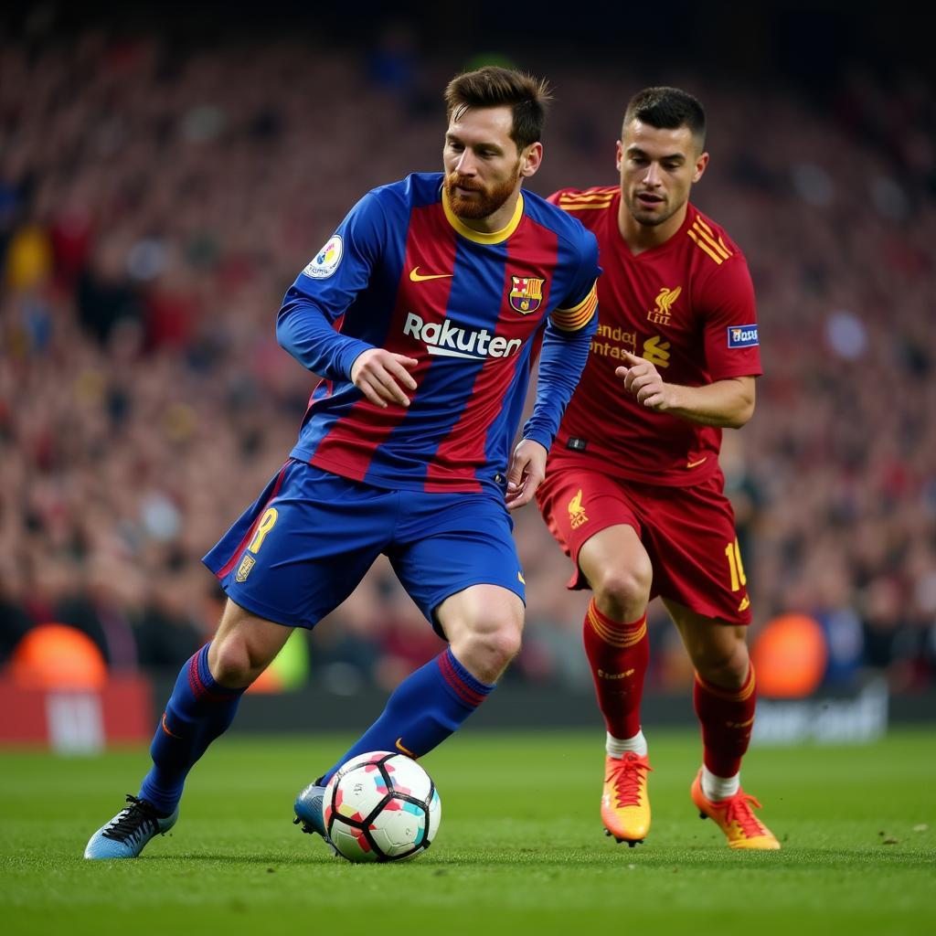 Lionel Messi gieo sầu cho hàng phòng ngự Liverpool