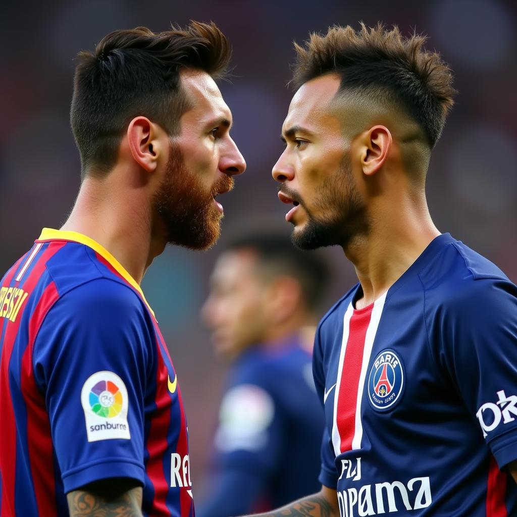 Lionel Messi và Neymar trong màu áo đối địch