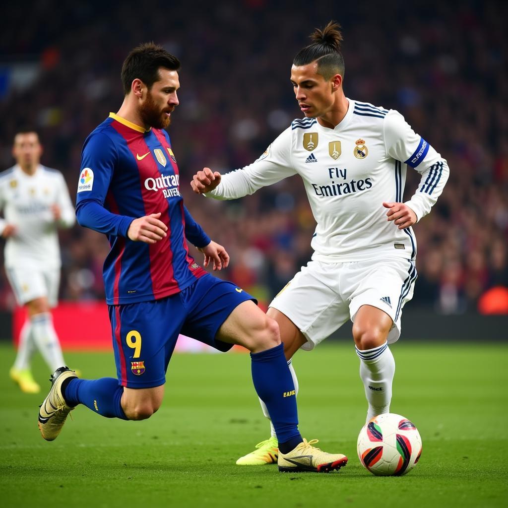 Lionel Messi và Cristiano Ronaldo đối đầu trong trận El Clasico 2017