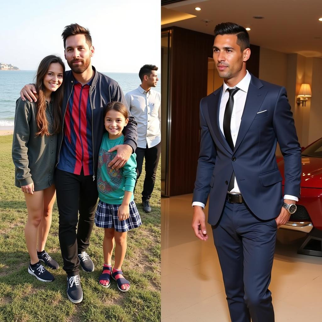 Messi và Ronaldo ngoài đời