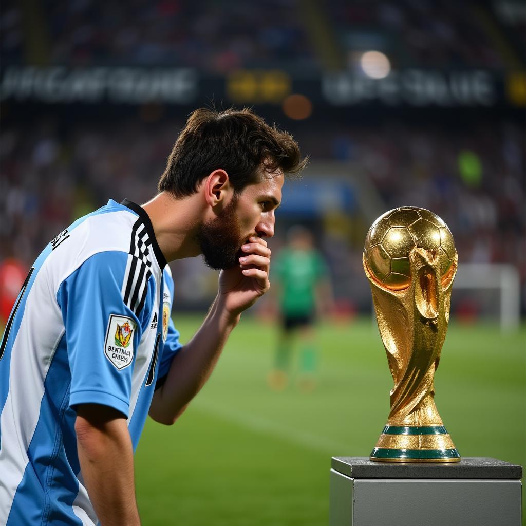 Lionel Messi after the World Cup 2014 final