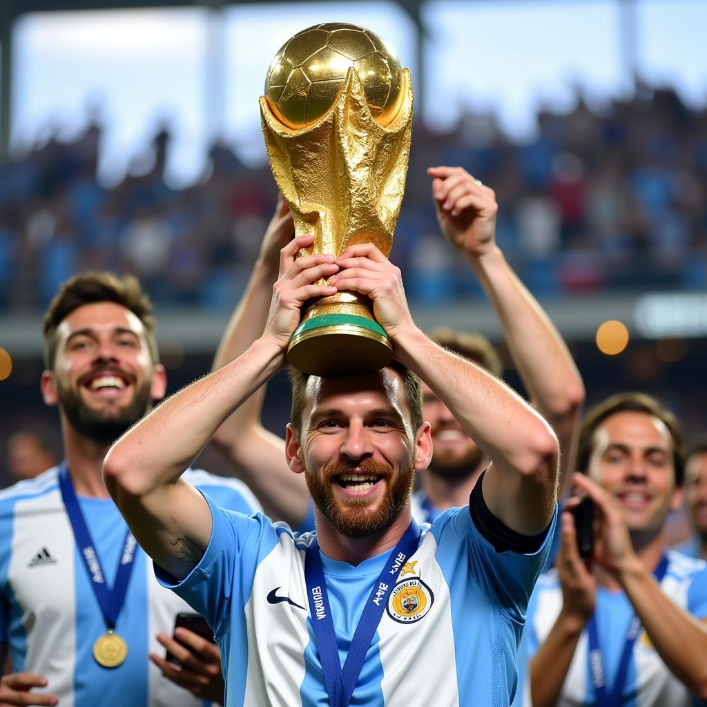 Lionel Messi nâng cao chức vô địch World Cup 2022