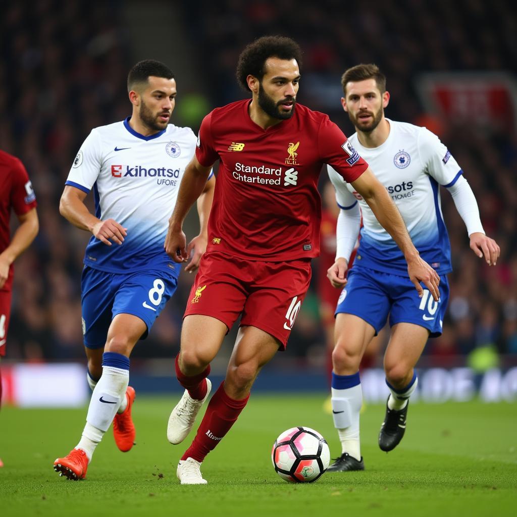 Mohamed Salah đối mặt với hàng phòng ngự Brighton