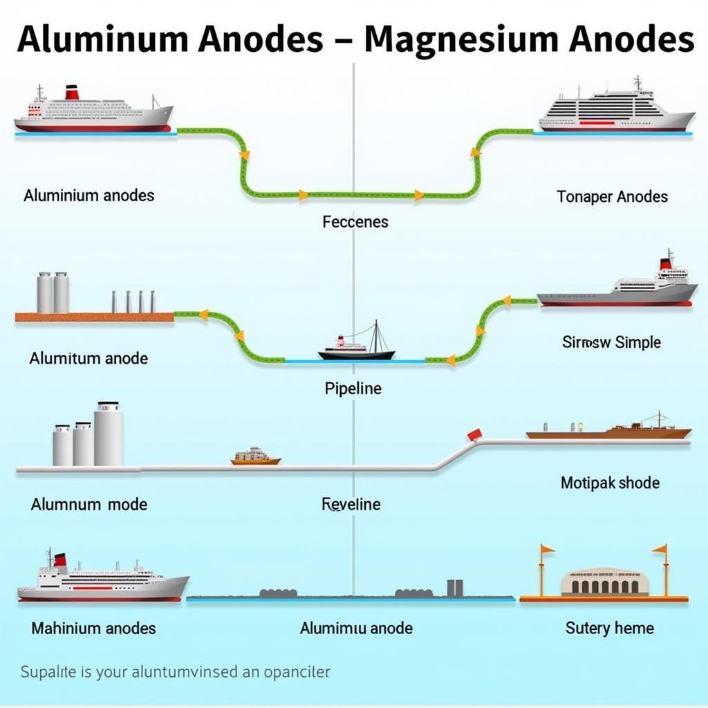 Môi trường ứng dụng của aluminum anode và magnesium anode