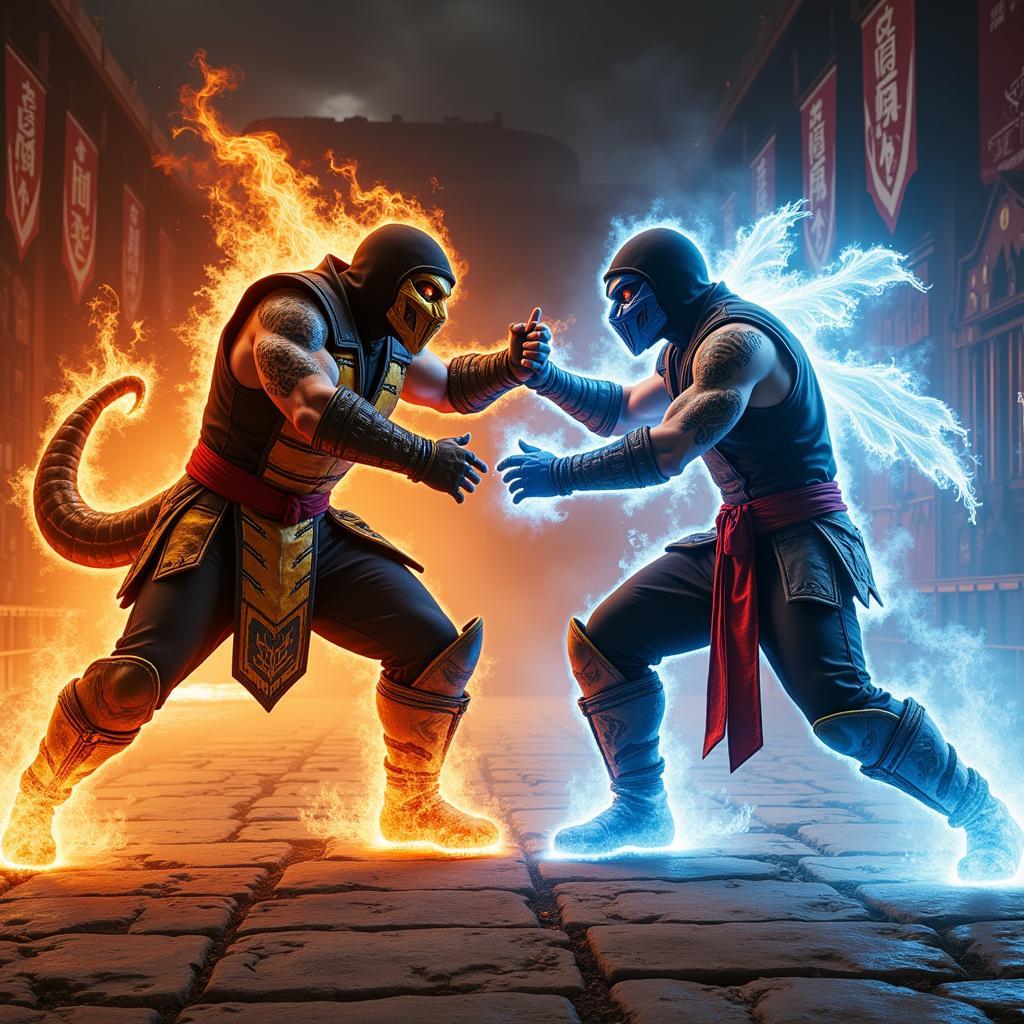 Mortal Kombat Scorpion vs Sub-Zero đối đầu