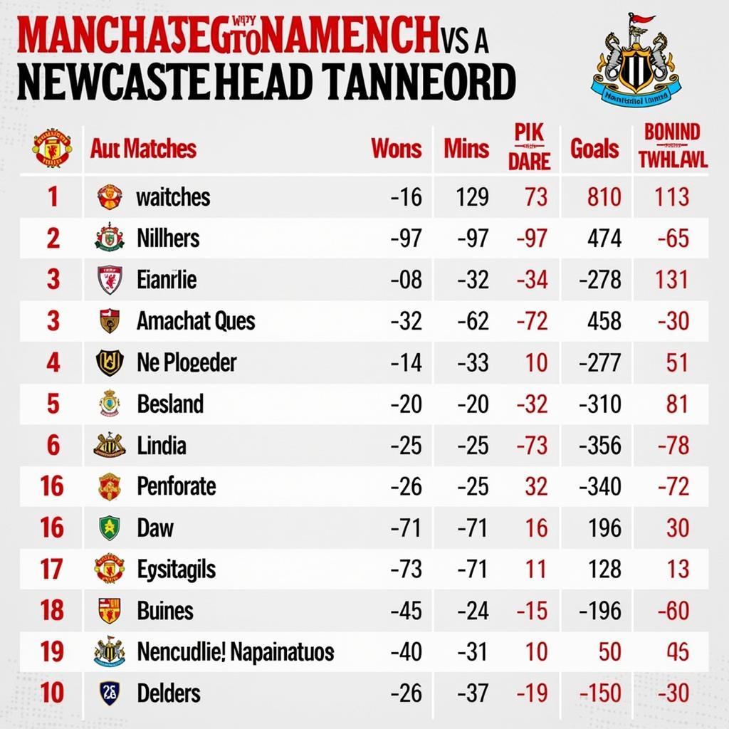 Lịch sử đối đầu MU và Newcastle