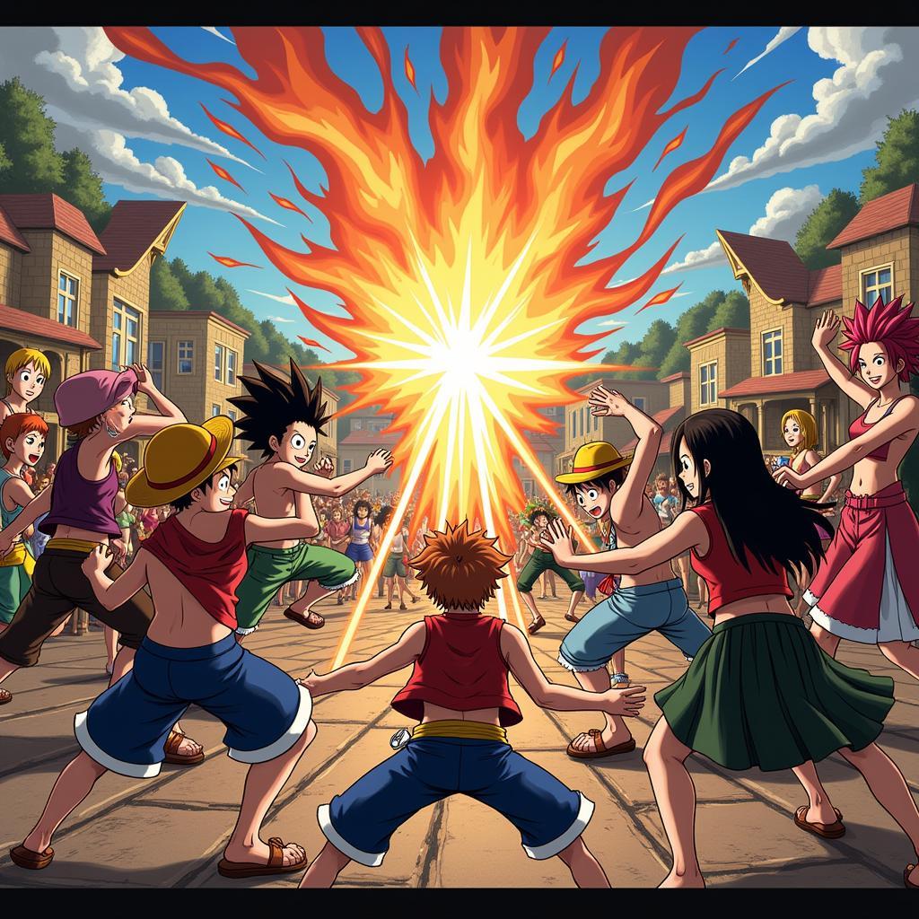 Băng Mũ Rơm đối đầu Hội Fairy Tail