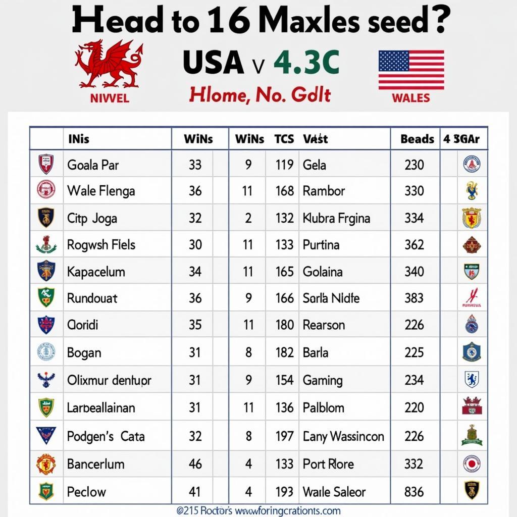 Lịch sử đối đầu Mỹ vs Wales