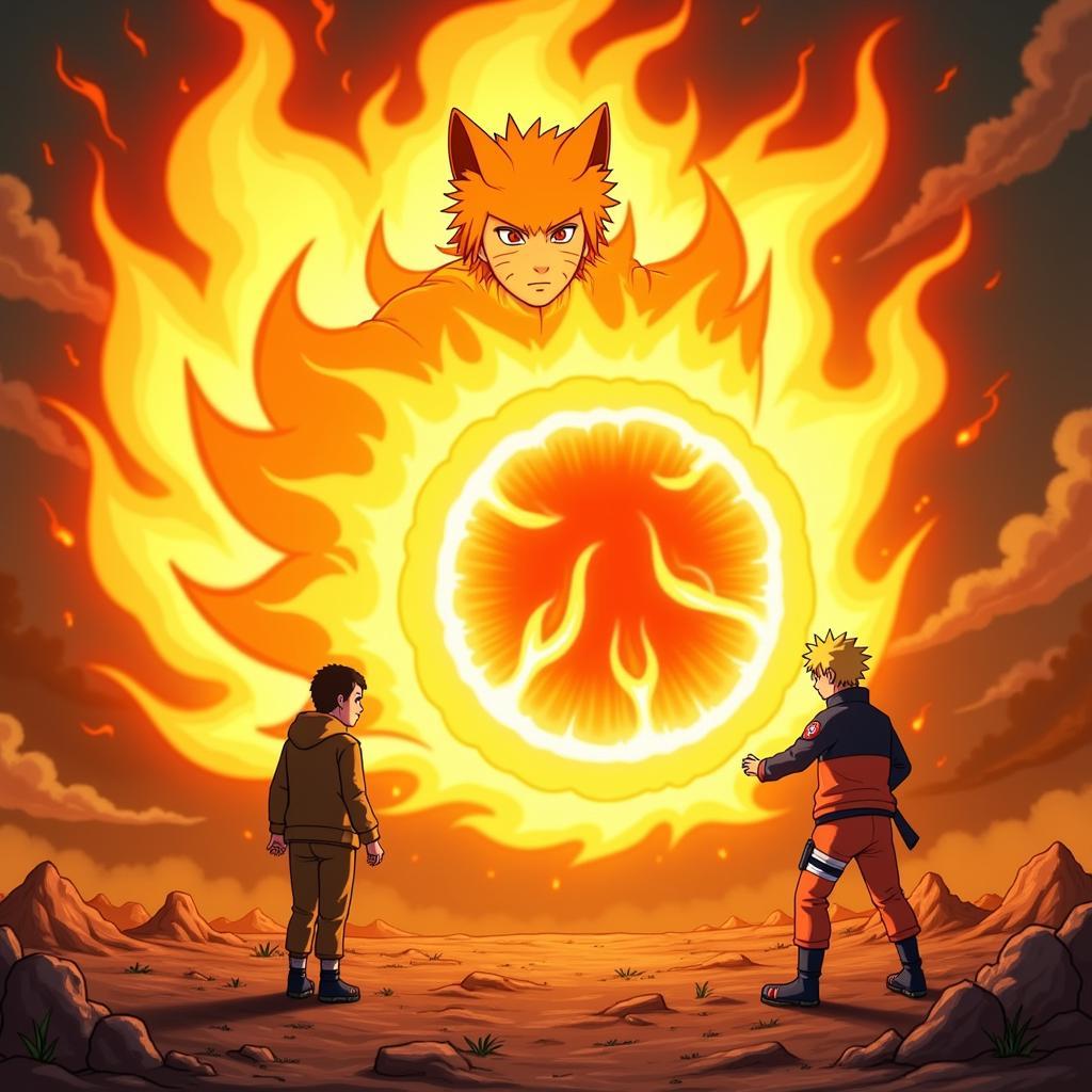 Naruto giải phóng Cửu Vĩ