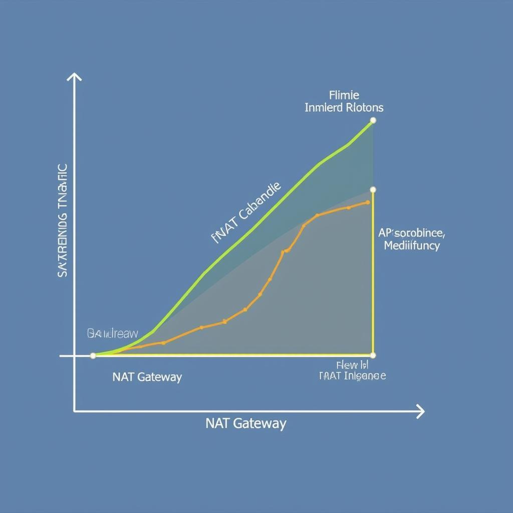 Biểu đồ lưu lượng mạng NAT Gateway và NAT Instance