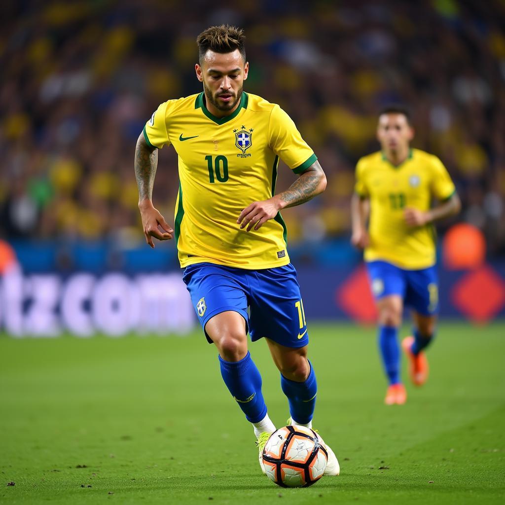 Neymar dẫn đầu hàng công Brazil