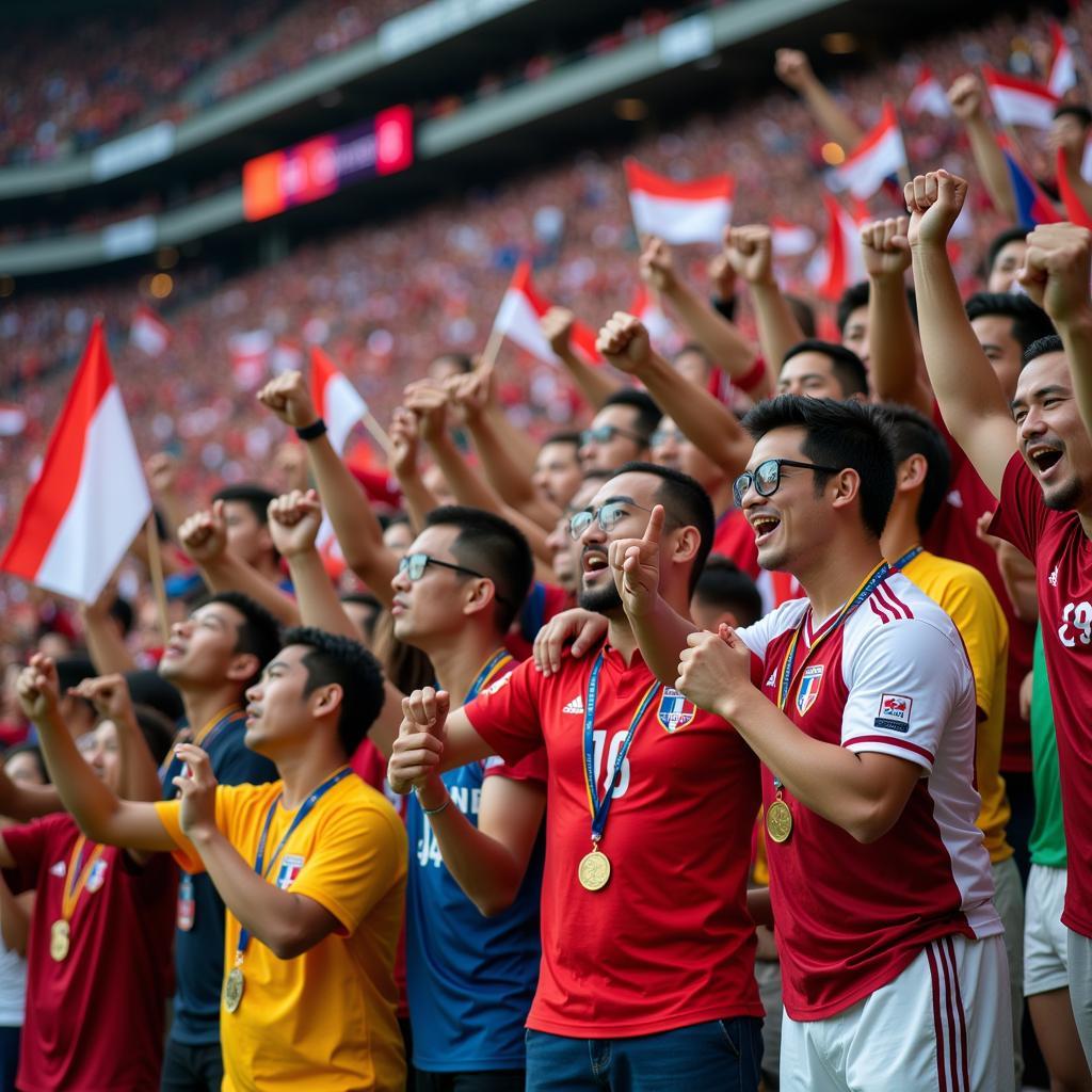 Football Fans Cheering