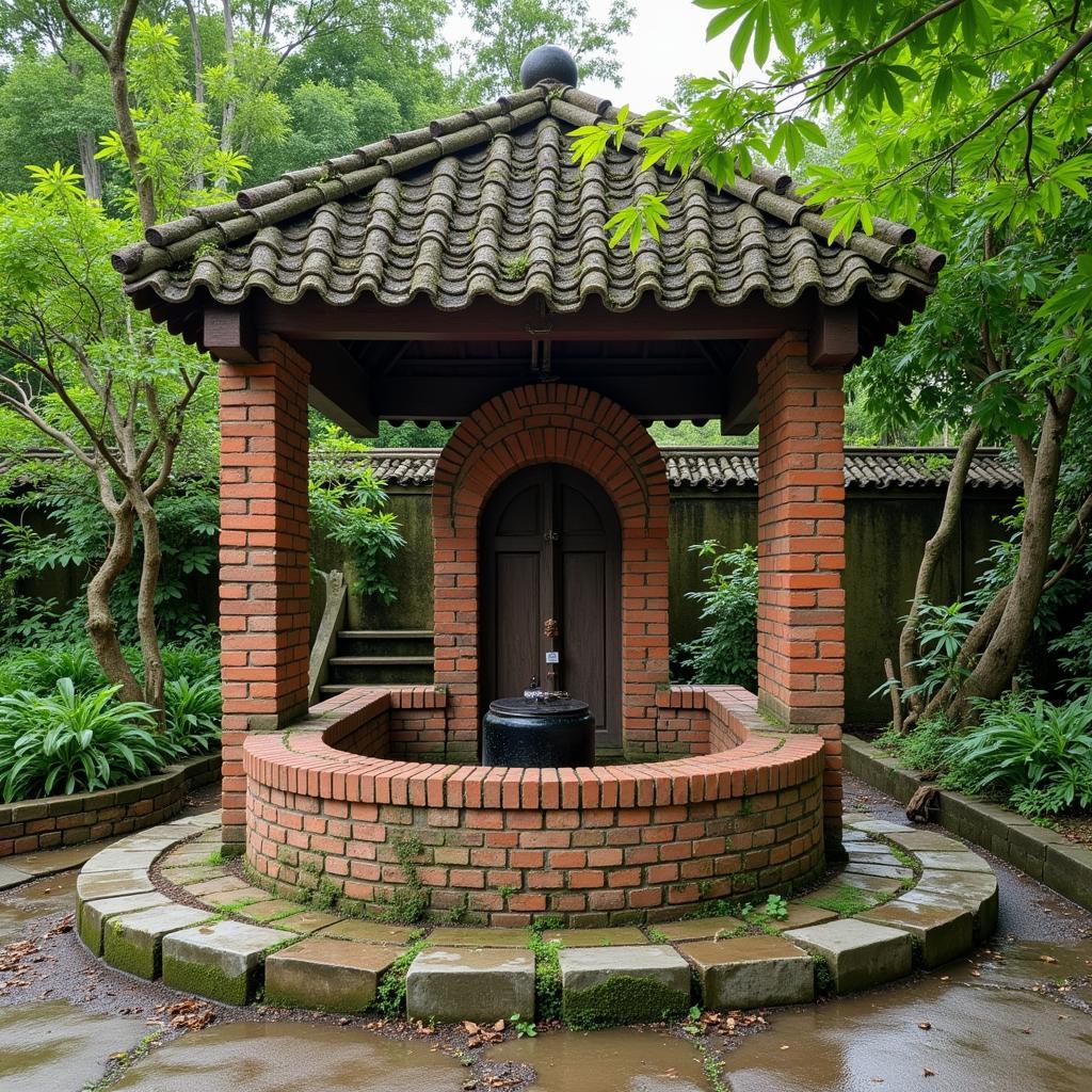 Ancient brick well water source