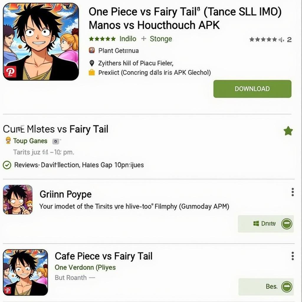 One Piece vs Fairy Tail APK Tải Game