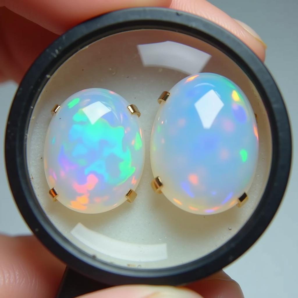 Phân Biệt Đá Opal Trắng Thật Giả