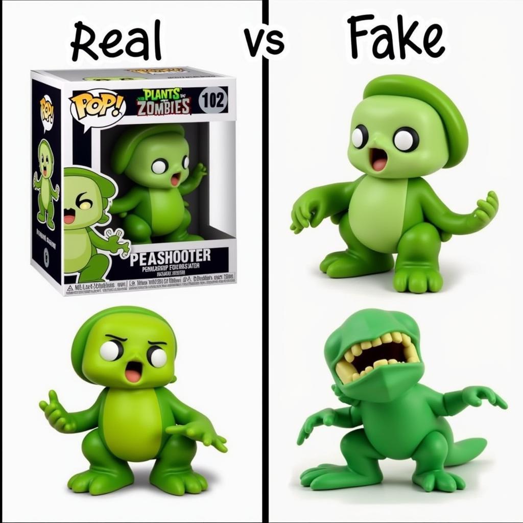 Phân Biệt Funko Pop Plants vs Zombies Peashooter Thật Giả