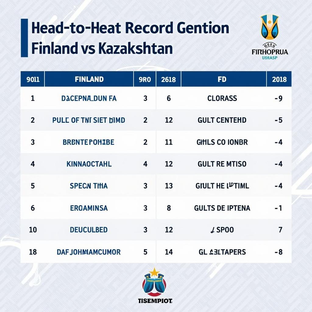 Finland vs Kazakhstan: Head-to-Head Record