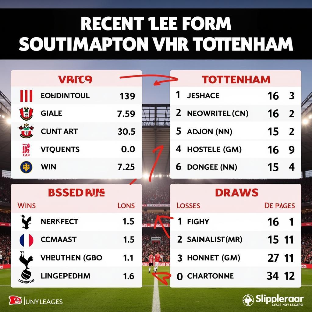 Phong độ hiện tại của Southampton và Tottenham