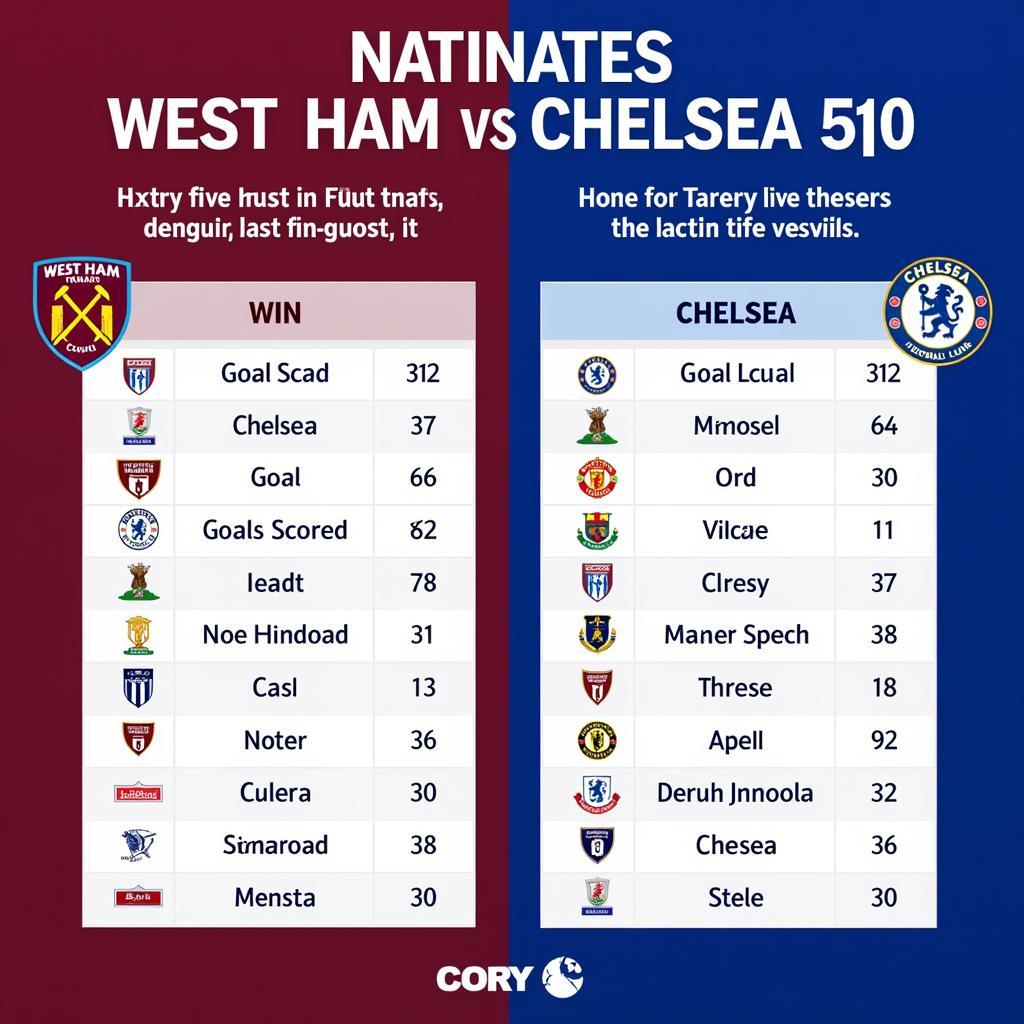 Phong độ hiện tại West Ham - Chelsea