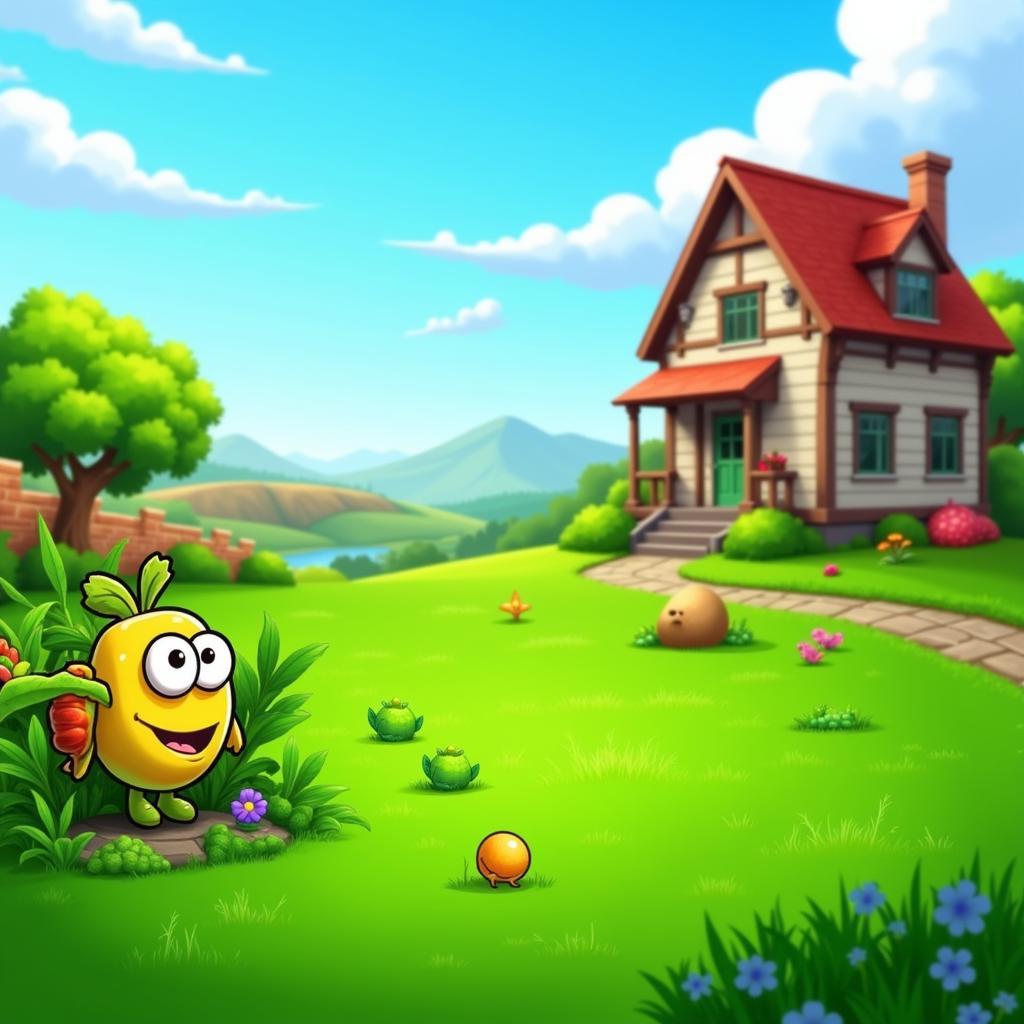 Plants vs Zombies Day Level Background