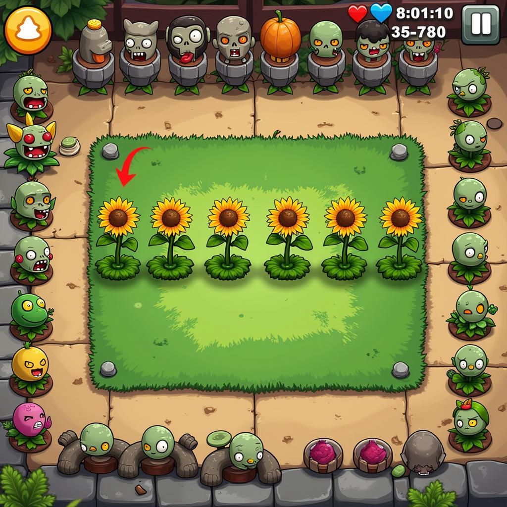 Chiến lược phòng thủ trong Plants vs Zombies Y8