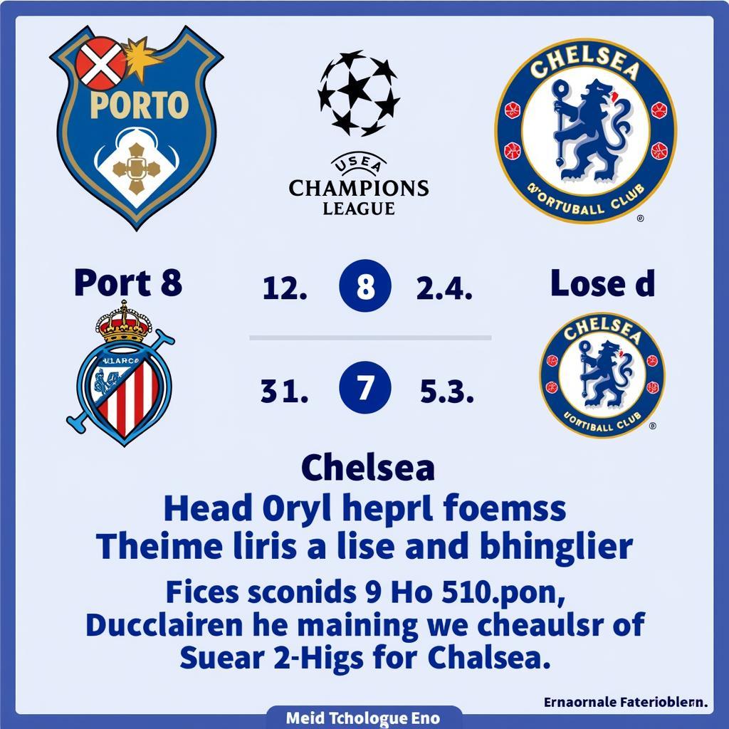 Lịch sử đối đầu Porto vs Chelsea