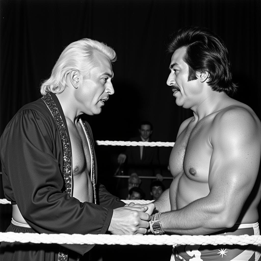 Ric Flair và Antonio Inoki đối đầu trong trận đấu lịch sử