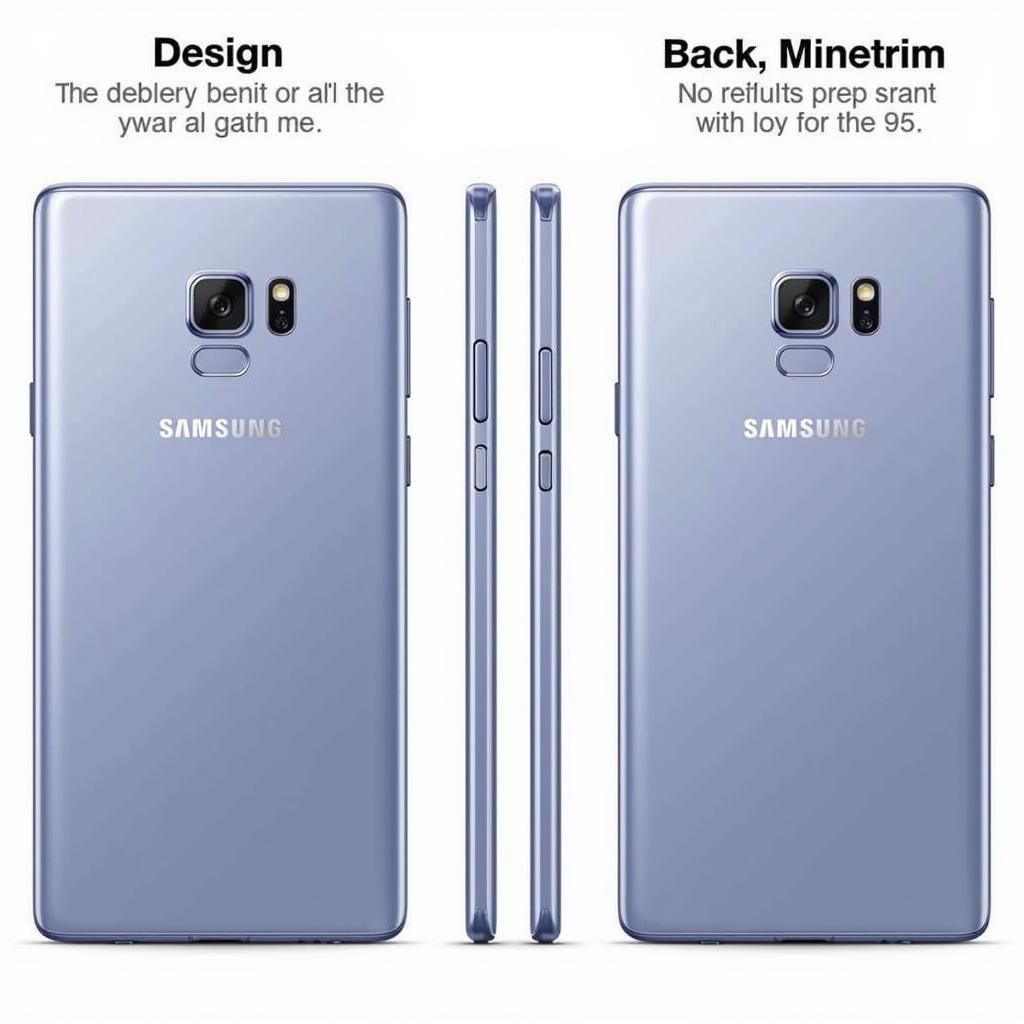 Thiết kế Samsung Note 9 và Note 8