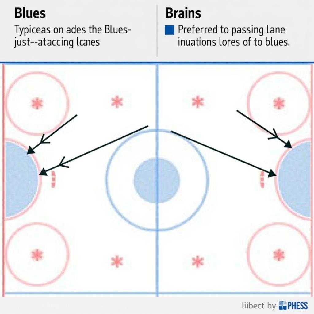 Sơ đồ chiến thuật của Blues và Bruins