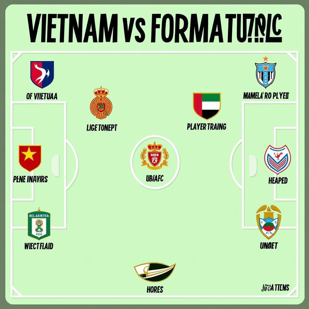 Sơ đồ chiến thuật dự kiến của Việt Nam và UAE