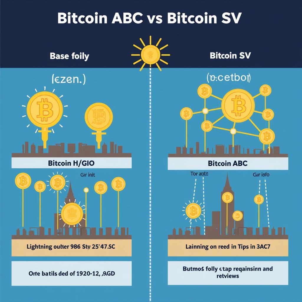 Sơ Đồ Phân Cấp Bitcoin ABC và Bitcoin SV