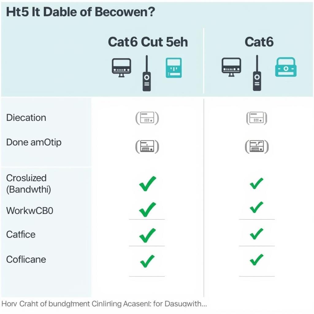 So sánh băng thông Cat5, Cat5e và Cat6