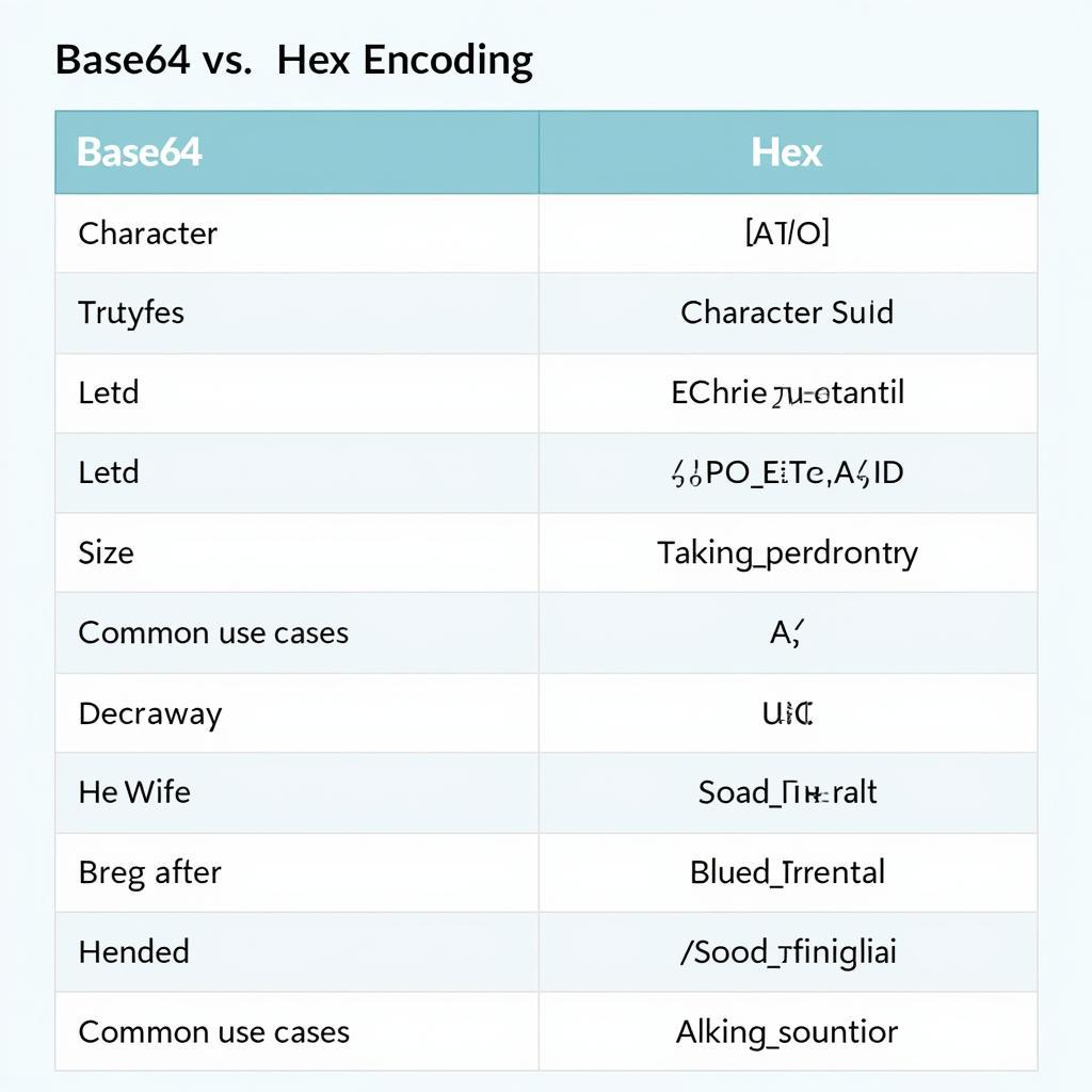 So sánh Base64 và Hex