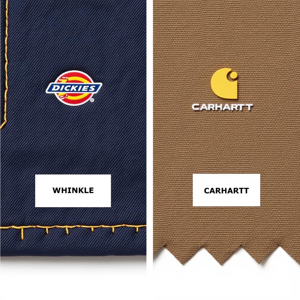 So sánh chất liệu vải Dickies và Carhartt