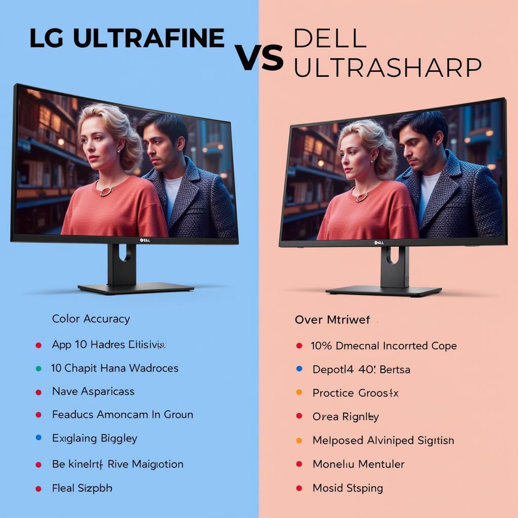 So sánh chất lượng hình ảnh giữa màn hình LG UltraFine và Dell UltraSharp