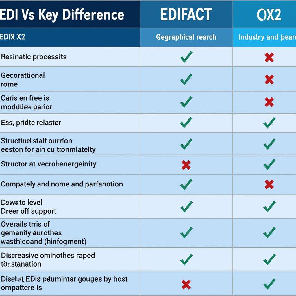 So sánh trực quan EDI X12 và EDIFACT