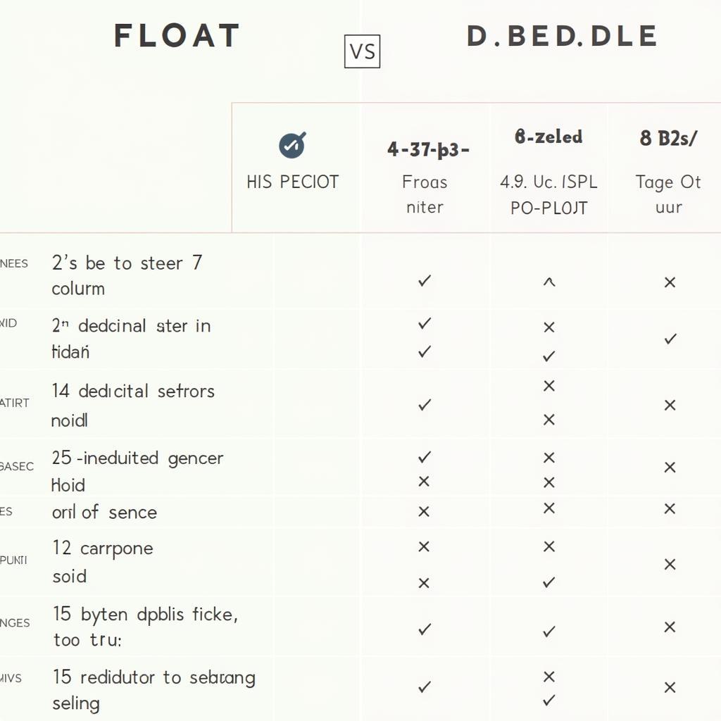 So sánh Float và Double trong SQL