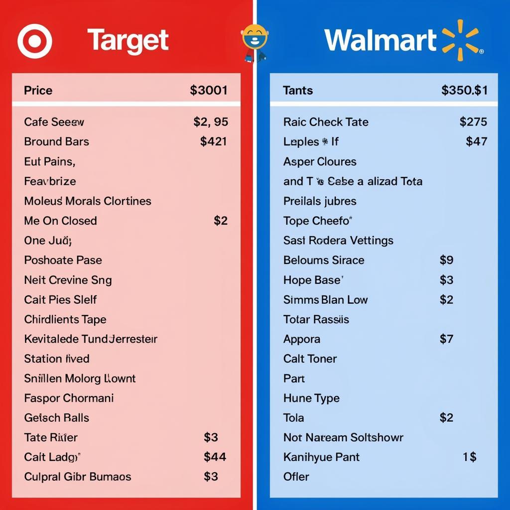 So sánh giá cả Target và Walmart