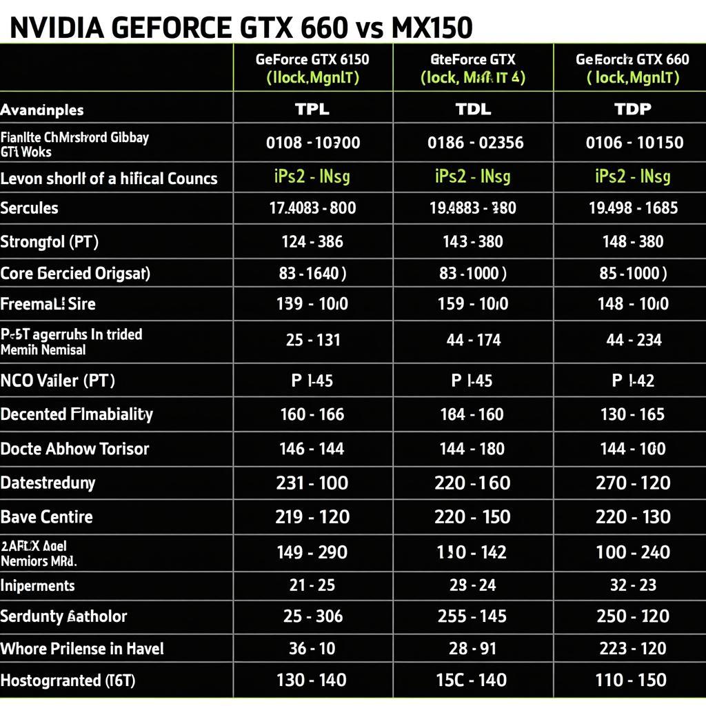 So sánh GTX 660 vs MX150